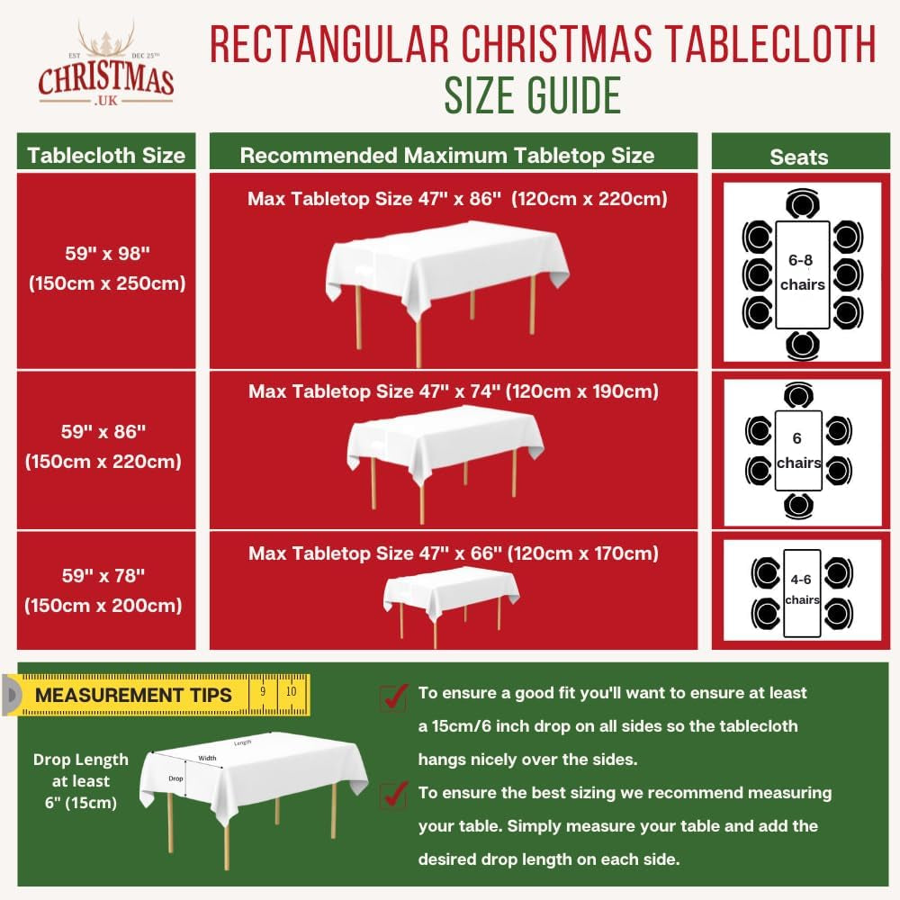 Christmas Table Cloths (59" X 86", Traditional)