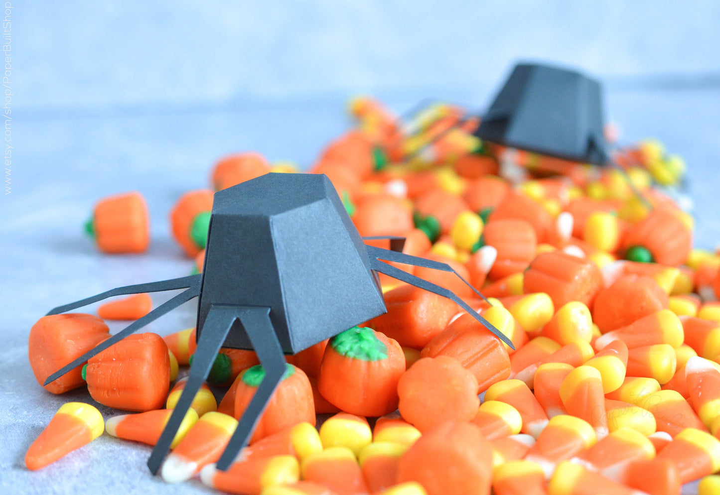 Halloween Spider, Geometric Spider Kit - Set of 6, DIY Halloween Kit, Halloween Decor, Spider Garland, Halloween Banner, Modern, Sculpture